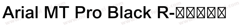 Arial MT Pro Black R字体转换